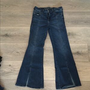 American Eagle Outfitters Blue Flare & Wide Leg Jeans